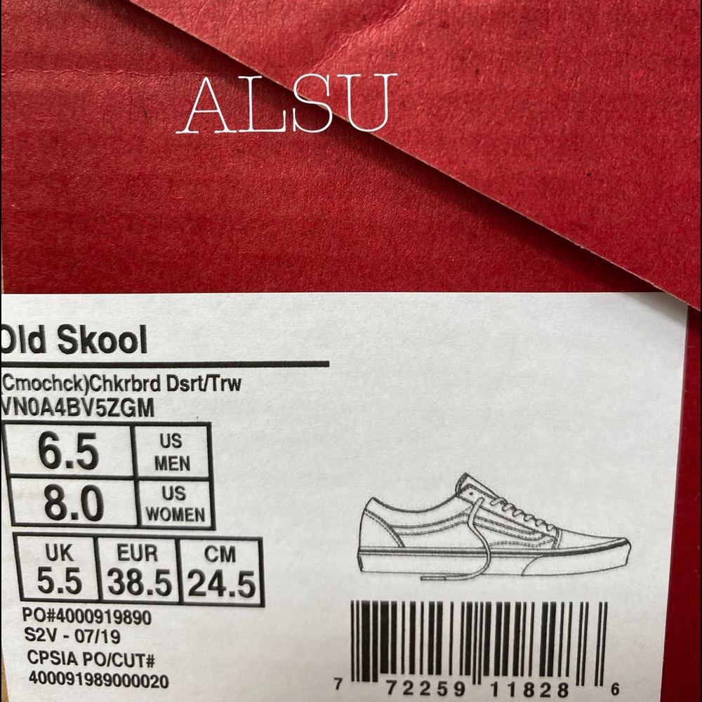 💖MEGA SALE💖 VANS Old Skool Cmochck Checker Canvas Suede Women's VN0A4BV5ZGM - Picture 10 of 12